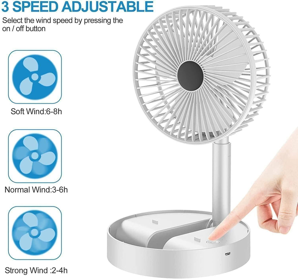 Powerful Rechargeable Table Fan – Pack of 2 | Portable USB Fans for Home & Office | Safamart