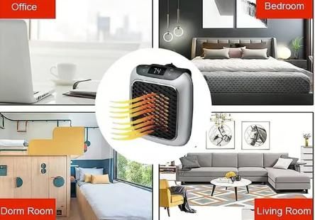 Portable Turbine Wall-Mounted Electric Heater – Silent Infrared Fan Stove | Energy-Saving 220V |