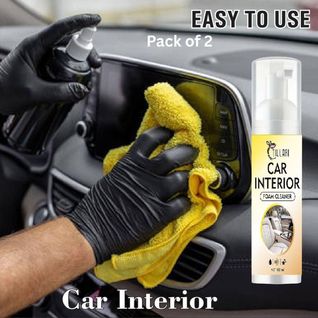Car Interior Foam Cleaner – Pack of 2 | Deep Clean for Seats & Dashboard | Safamart