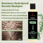 Rosemary Hydrolyzed Keratin Shampoo (Pack of 2) | Repair Damaged Hair & Reduce Breakage