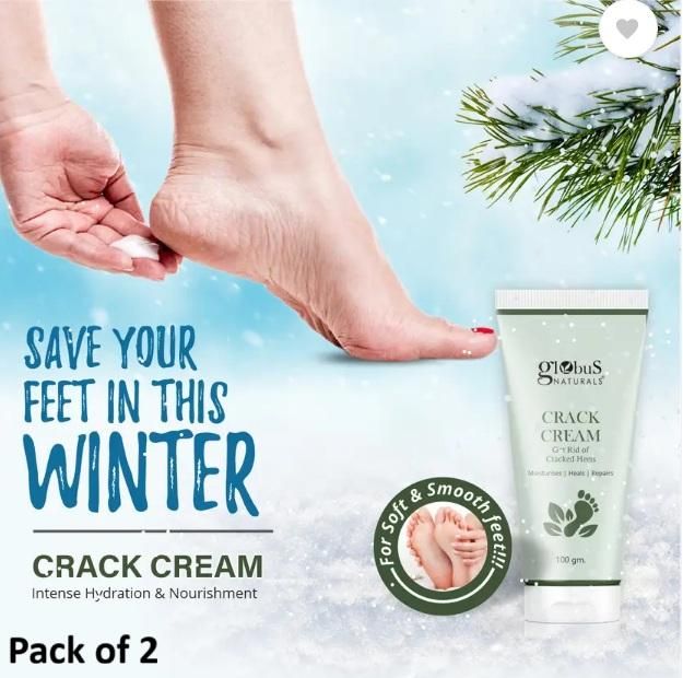 Globus Crack Cream Ayurvedic Foot Repair (Pack of 2) |