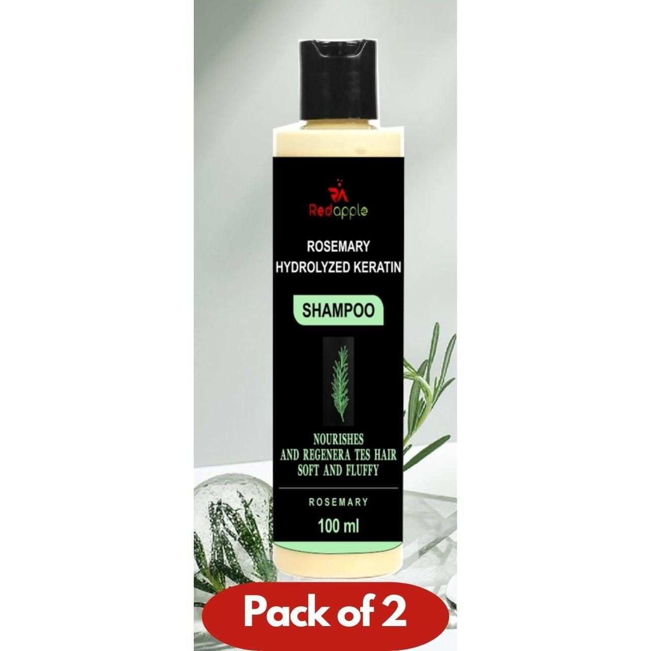 Rosemary Hydrolyzed Keratin Shampoo (Pack of 2) | Repair Damaged Hair & Reduce Breakage